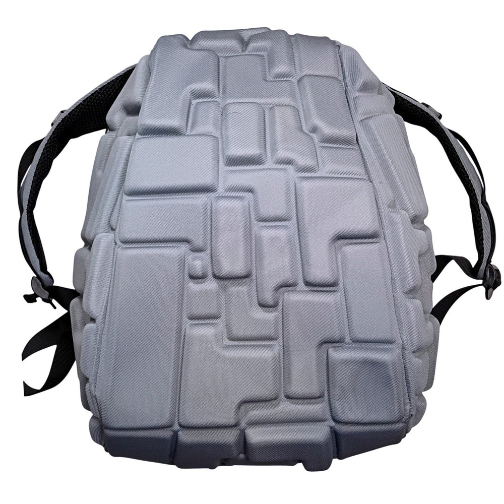 Madpax Blok Backpack Grey 3D Geometric Tetris Design Padded School‎ Bag Large